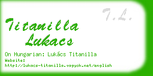 titanilla lukacs business card
